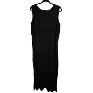 Vintage I.V.Y. 100% Linen Midi Dress Size XL natural fiber minimalist